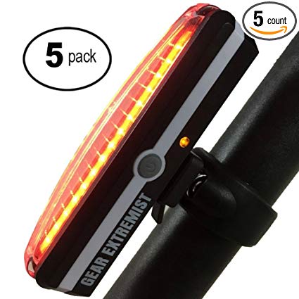Ultra Bright Rechargeable Rear Bike Light - High Intensity Dual Function LED Front or Tail Light Promotes Road Safety All Day & Night - Waterproof Bicycle Accessory for Outdoors - Easy to Mount