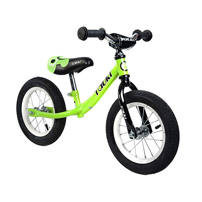 Tauki 12 inch Kid Balance Bike,No-Pedal Walking Push Bicycle with Adjustable Saddle Height and Handlebar Best for Ages 18 Months to 5 Years Old Boys and Grils, 95% assembled