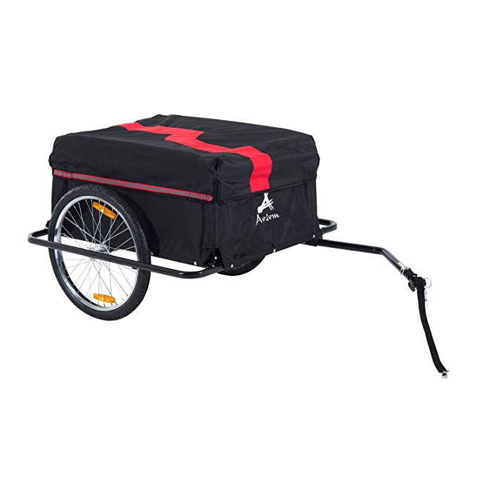 Aosom Elite II Bike Cargo / Luggage Trailer - Red / Black