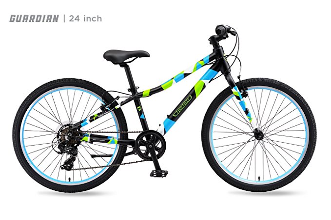 Guardian Lightweight Kids Bike, 20 Inch and 24 Inch, Safe Patented SureStop Brake System, Bike Sizes for Kids 3' 9
