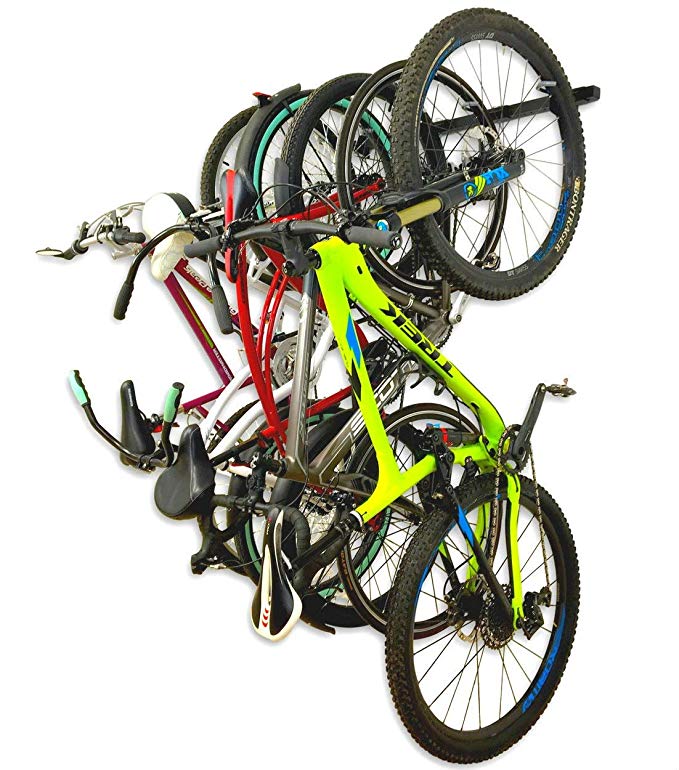 Omni Bike Storage Rack - Holds 5 Bicycles - Home & Garage Adjustable Bikes Wall Hanger Mount