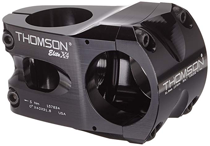 Thomson Bike Products X4 Four Bolt Aluminum Alloy 0O x 40 x 31.8mm Black X4 Bike Stem