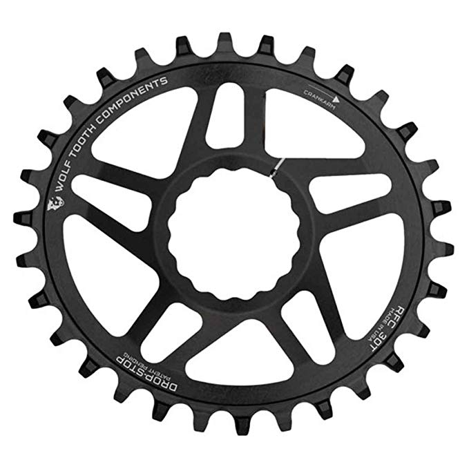 Wolf Tooth Direct-Mount Elliptical/Oval Drop-Stop Chainring for RaceFace and SRAM Cranks