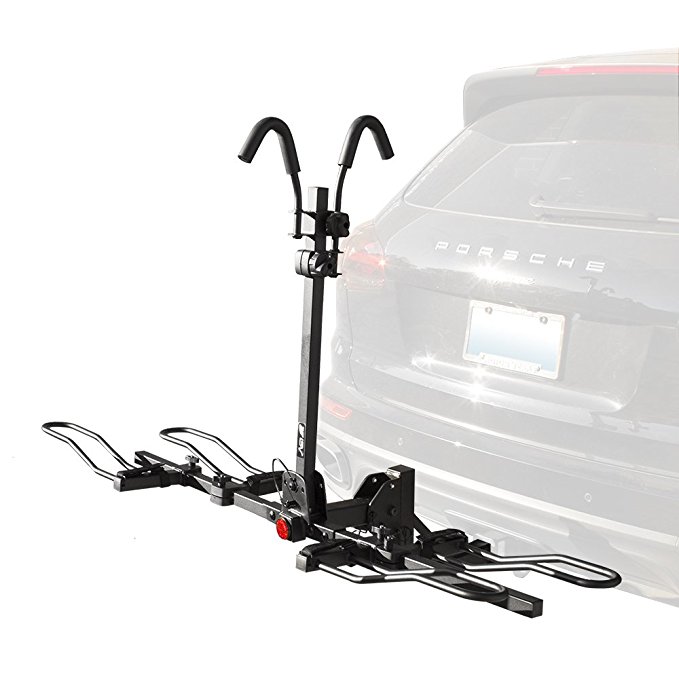 BV Bike Bicycle Hitch Mount Rack Carrier for Car Truck SUV - Tray Style Smart Tilting Design