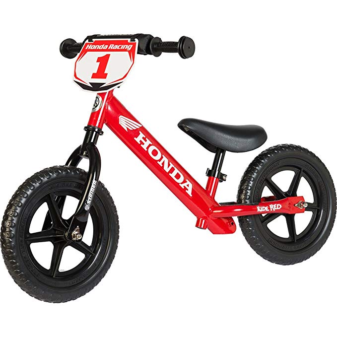 Strider - 12 Sport Balance Bike, Ages 18 Months to 5 Years, Custom Honda Red