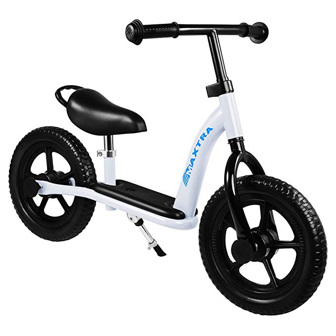 Maxtra 12in Balance Bike Lightweight Sports No Pedal Walking Bicycle with Adjustable Handlebar and Seat for Ages 2 to 5 Years Old