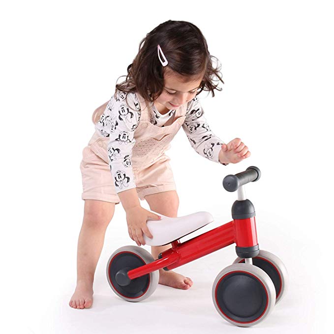 YesIndeed. Baby Balance Bike, Mini Bike, Bicycle for Children, 10-28 Months Toddler Tricycle Learn to Walk and Keep Balance. Boys and Girls Blue and Red. 4 Years Warranty