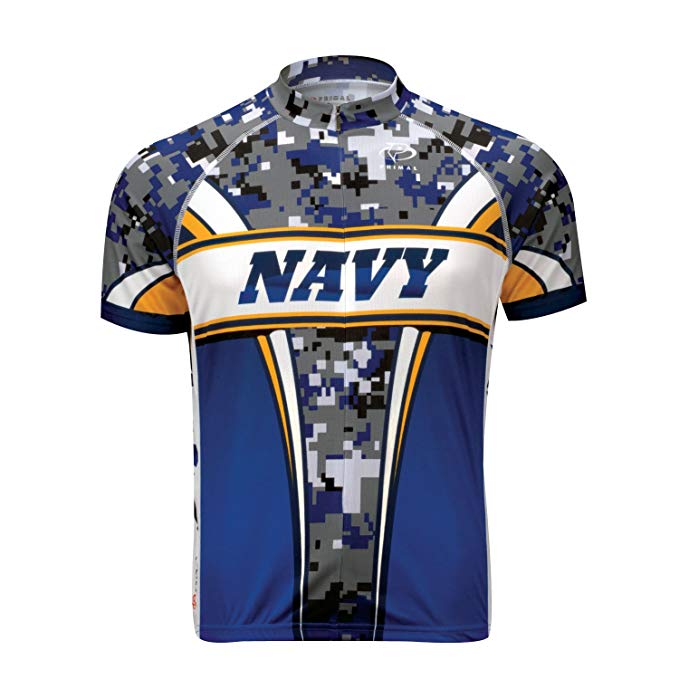 Primal Wear Navy Camo Cycling Jersey Men's Short Sleeve USN