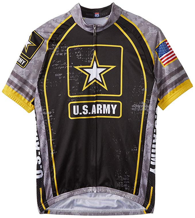 83 Sportswear Men's US Army Grey Cycling Jersey